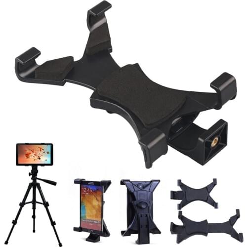 Quality Universal Tablet Stand Tripod Mount Holder Bracket Clamp 1/4"Thread Adapter For 7"~10.1"Pad For iPad 2/3/4/Air/Air2