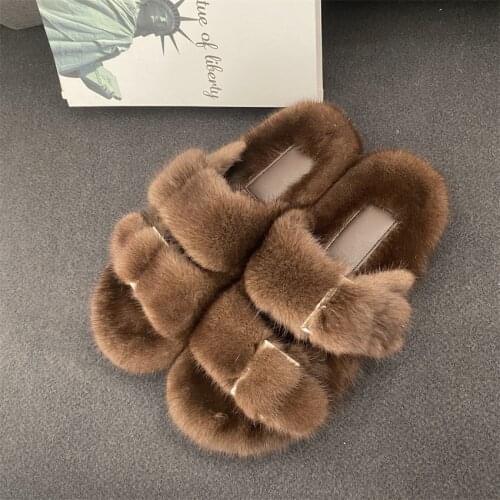 Summer Hot WomenS Slippers Simple And Atmosheric Maomao Shoes Selected High Quality Wool The Design Logo Can Be Customized