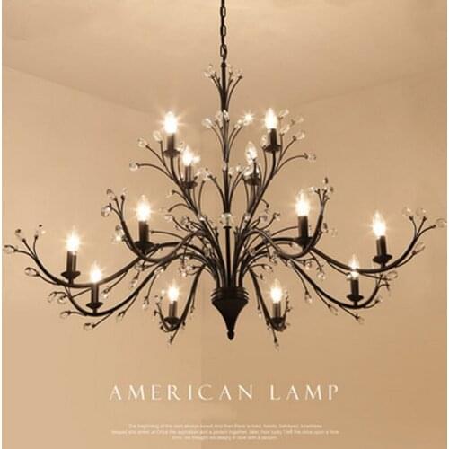 Living room chandeliers American villages Nordic simplicity creative personality designers art iron bedroom restaurant lighting