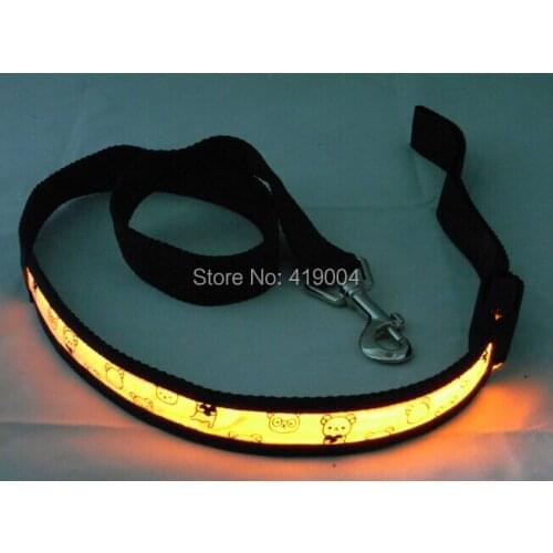 Lovely bear cartoon Style Pet Led Flashing Leash Dog collar Strap DHL Fedex Free Shipping ,100pcs/lot