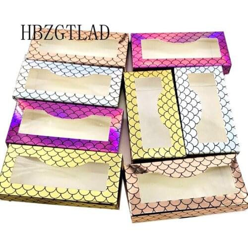 New butterfly holographic lashes box 50/pcs soft paper eyelashes packaging for 15mm- 25mm false eyelashes