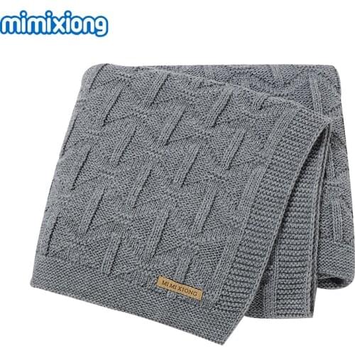 Baby Blankets Newborn Breathable Infant Bebes Swaddle Wrap Stroller Mats Quilts 100*80cm Knitting Toddler Outdoor Throw Blankets