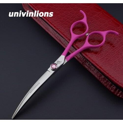 6.5" downward curved rubber hair scissors barber scissor hairdressing scissors hairdresser professional hair cutting shears