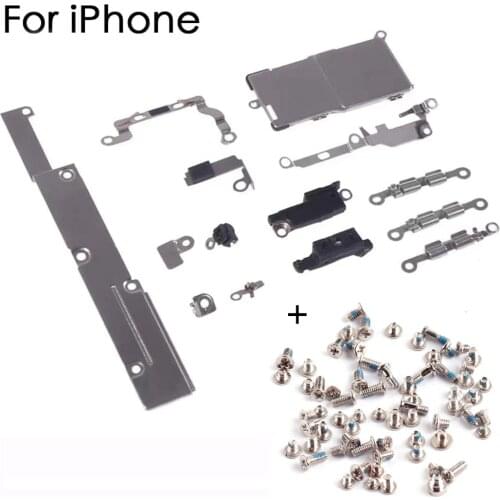 1set Full Screw+Inner Small Metal Parts Accessories For iPhone 5G 5S 6G 6S 7G 8G 8Plus X XS XR XSMAX Holder Bracket Shield Plate
