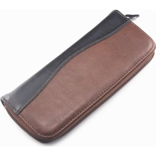 Professional 22cm hair scissors leather bag scissor pack thinning barber tools packet shears case hairdresser scissors bag