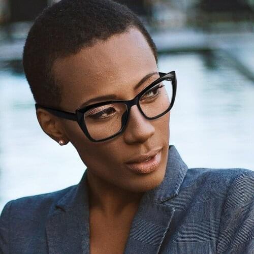 Transparent Clear Glasses Frame Women Cat Eye Optical Eyeglasses Frames For Women Fashion Sexy Fake Glasses Spectacles RW2002