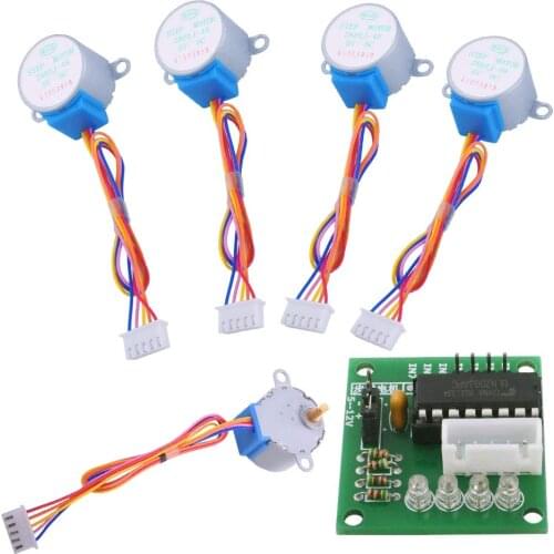 5 sets 28BYJ-48 ULN2003 5V stepper motor + ULN2003 driver board for Arduino