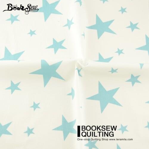 Booksew Home Textile 100% Cotton Twill Fabric Blue Stars Pattern Patchwork Sewing Meter Fabric For Sewing Quilting Crafts
