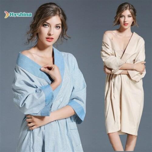 Japanese style pure cotton kimono Nightgown loose large cotton couple bathrobe sweat suit bathrobe