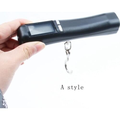 New LCD Backlit 40Kg Travel Portable Luggage Baggage Suitcase Bag Weight Digital Weighing Hook Scale Black with hook