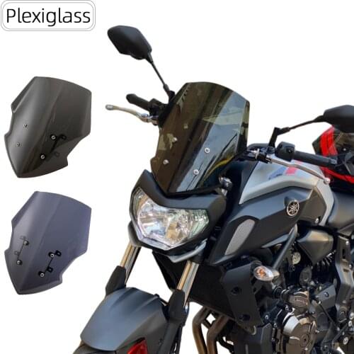 Motorcycle Windscreen Windshield For YAMAHA MT07 FZ07 2018 2019 MT-07 FZ-07 MT 07 Parabris Motorcycle Accessories Wind Deflector