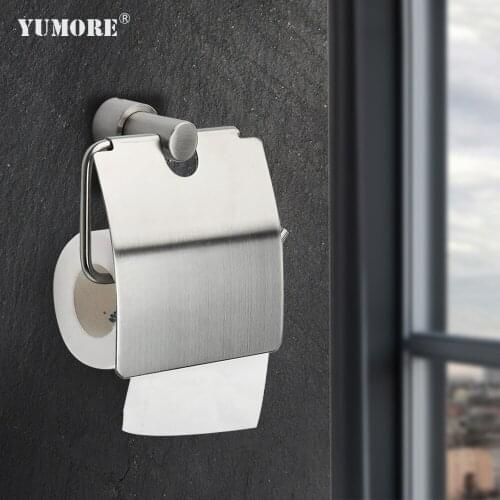 YUMORE Heavy Duty Toilet Paper Holder/Roll Holder/Tissue Holder Stainless Steel Bathroom Roll Paper Shelf Hardware