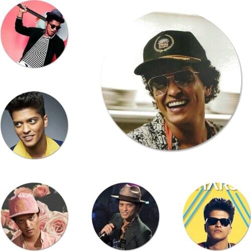 Bruno Mars Icons Pins Badge Decoration Brooches Metal Badges For Backpack Decoration 58mm