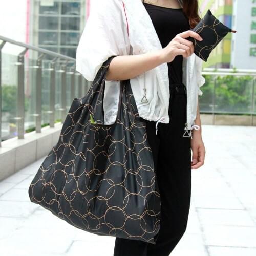 1PC Foldable Reusable Nylon Eco Handbag Storage Travel Shopping Tote Grocery Bag