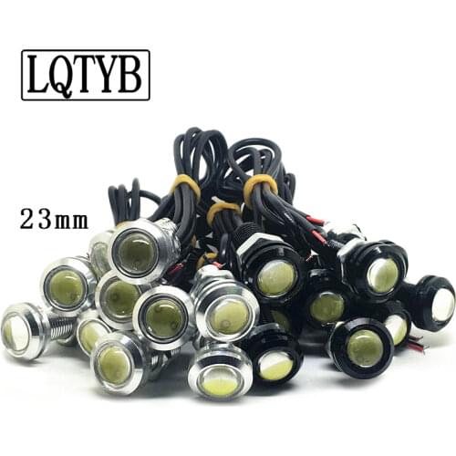 2pcsCar led light 23MM Hawkeye light ultra-thin rogue light screw counterattack reversing light motorcycle modified light