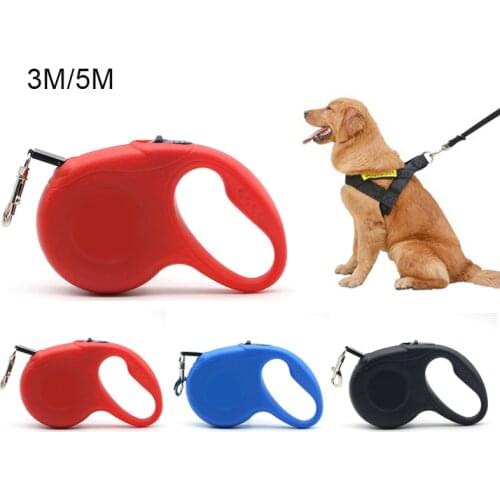 3M/5M Retractable Dog Leash Durable Automatic Flexible Dog Cat Nylon Traction Rope Lead Extending Pet Walking Leash Pet Supplies