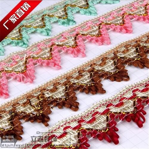 30Meters 13colors European-style Lace Curtain, Sofa, Textile Cloth Materials Decorative Lace Trims Textiles 4cm
