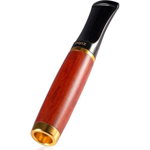 8mm/5.2mm ZOBO Wood Metal Double Filter Cigarette Holder Cycle Cleaning Mouthpiece Smoking High-End Smoking Set No Box
