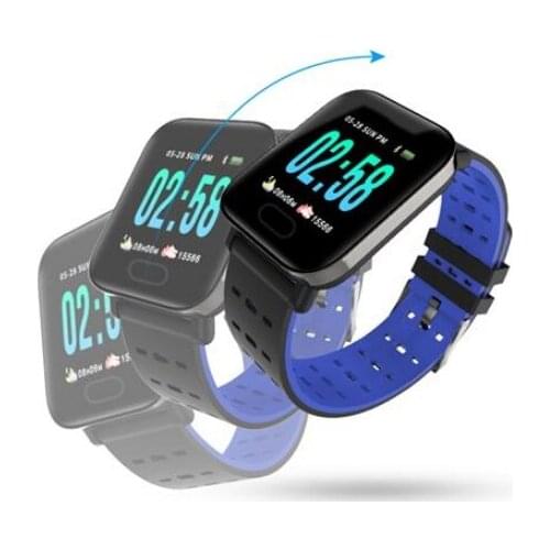 A6 Fitness Tracker Wristband Smart Watch Color Touch Screen Water Resistant Smartwatch Phone with Heart Rate Monitor pk id115