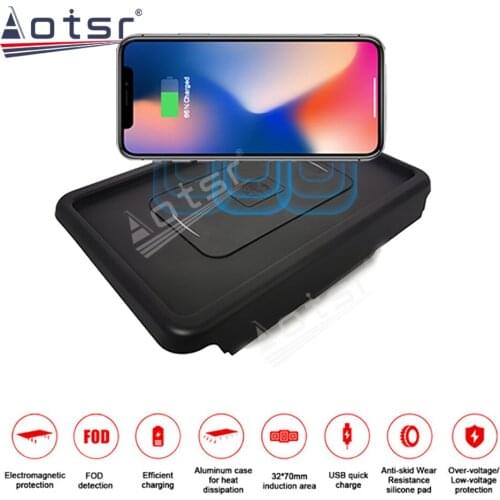 Car Charger QI Fast Charging Smartphone Wireless For Honda CR-V 2017-2020 For iPhone Samsung Huawei