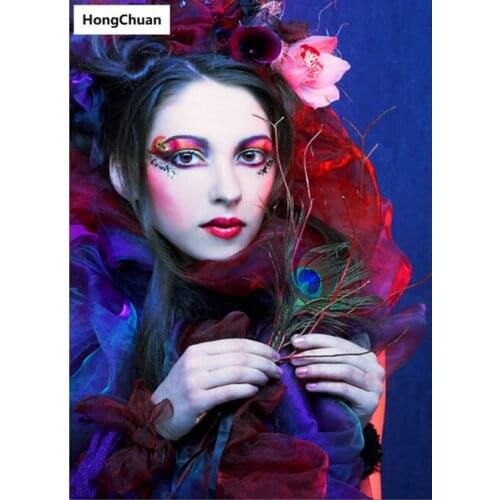 Fast delivery 5D square/round diamond embroidery flower beauty Halloween mosaic cross diamond painting decoration mural gift