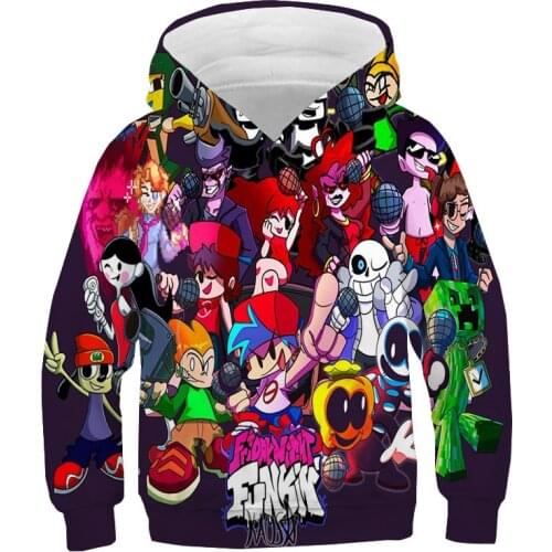 New 3D Print Friday Night Funkin Hoodies Kids Clothes Sweatshirt Children Fashion Streetwear Game Anime Oversized Pullover Tops