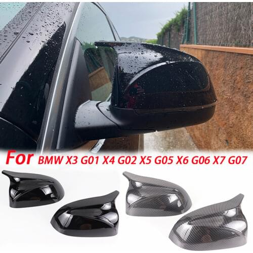 For BMW X3 G01 X4 G02 X5 G05 X6 G06 X7 G07 2018 2019 2020 M style black rearview mirror cover X3M Look rearview mirror cover