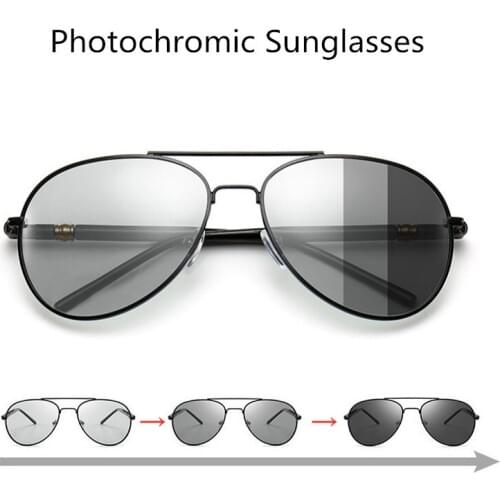 Photochromic Vintage Aviation Sunglasses Men Brand Designer Sun Glasses Polarized Women Eyeglasses Gafas Oculos De Sol Masculino
