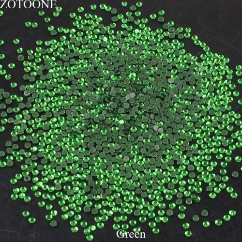 Crystal HotFix FlatBack Glass Green Rhinestones For Nail Scrapbook Crystal Stones for Clothing Decorations Strass Applique E