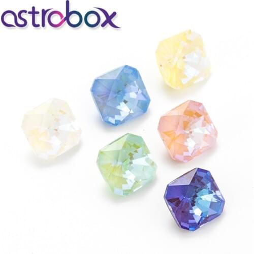 Fancy Stones Jewelry Octagon Sewing Accessories K9 Glass Rhinestones diy Crystal Point Back for Clothes Decoration Brooch Making