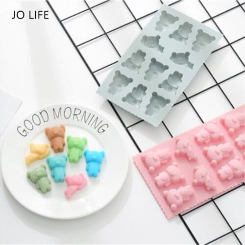 JO LIFE Cartoon Bear Silicone Cake Mold Cookie Chocolate Candy Mould Baking Decoration Tool