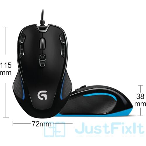 Logitech G300s Wired Optical Computer Gaming Mouse 2500DPI Ergonomic Wired Optical Computer Games Mouse