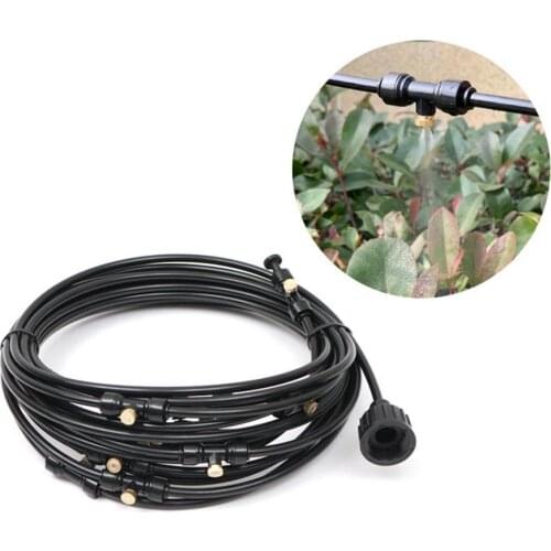 New 6/9/12/15/18m Outdoor Cooling Patio Misting System Fan Cooler Water Mist Gardenhouse Spray Fog Misting System