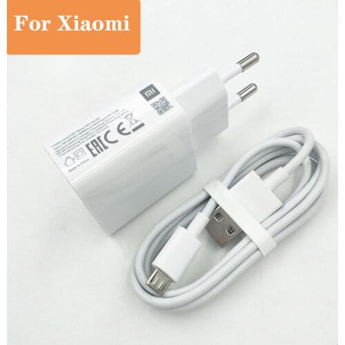 Original Xiaomi 5V 2A EU Charger Power adapter 80cm Micro USB Cable For Redmi 7A 6A 4A 4X 5 5A 5 plus s2 Note 6 pro Mi a2 lite