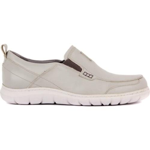 Sail Lakers-Gray Genuine Leather Men Casual Shoes