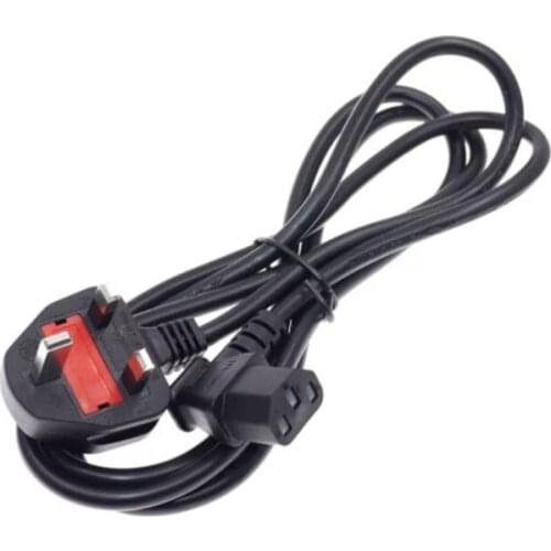 UK Power cord 1.8M IEC C13 to British 3 pins plug Extension Power Cable 90 degrees Angle C13 Power Lead Cord