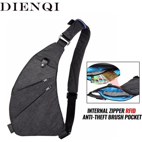 DIENQI Mens Bag Anti Theft Man Bag Shoulder Bag Waterproof Personal Zipper Pocket Wallet Phone Holster Crossbody Strap Bags tas