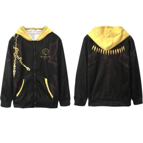 Anime Fate stay night hoodie cosplay Gilgamesh hooded winter polyester men women coat