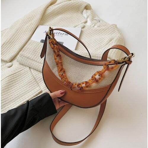 Ladies dumpling bag trendy brand female bag color matching messenger bag thick chain handbag fashion shoulder bag storage bag