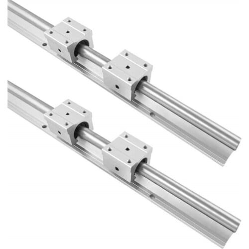 1Pc Linear Rail SBR 16UU Linear Guideway Rail 23.5 inch (600mm) Bearing Blocks Square Carriage for Automated Machines
