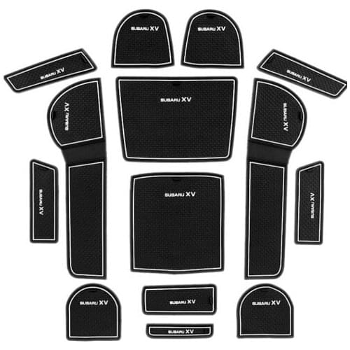 14 pcs Luminous Non-slip Interior door Cup Holder Mats Mat For Subaru XV 2009