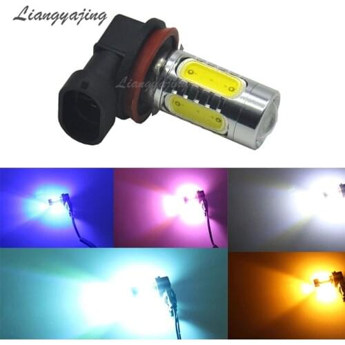 2pcs H11 H8 LED Fog Light Car DRL Daytime Running Lights Replacement Bulbs High Power COB 7.5w Auto Fog Lamp DC12V