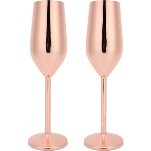 2Pcs Wine Goblet Champagne Glasses 200Ml Champagne Flutes Shatterproof Drinking Cups for Bar Party Banquet