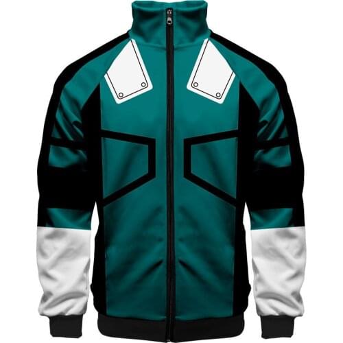 2021 My Hero Academia 3D Jacket Mens Women Pilot Zipper Bomber Jacket Male Streetwear Fashion Autumn Winter Clothes