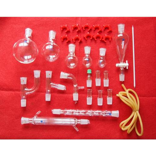 29PCS,24/29,New Advance Chemistry Glassware Kit,Laboratory Chemical Glass Unit