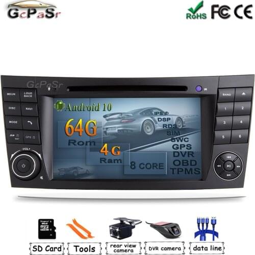 2Din Android 10 Car Stereo Radio Multimedia Player For Mercedes Benz E-class W211 E200 E220 E300 E350 E240 E270 E280 W219 GPS BT