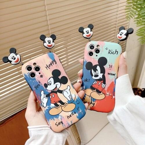 Disney Cases for IPhone11/XR /11 Pro /12/X /XS/7Plus/ 8Plus7/ 8 /se Decompression Spring Creative Cartoon Mobile Phone Case