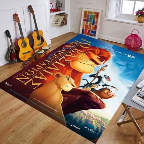 80x160CM Kids Play Mat Simba Pattern Soft 3D Printed Rugs Anti-slip Large Rug Carpet for Living Room Decor Baby Activity Center