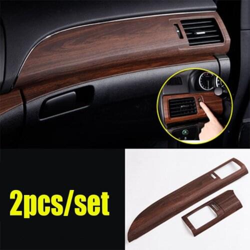 For Honda Accord 9th 2014-2016 2pcs Peach wood Instrument Air Outlet Vent Panel Trim