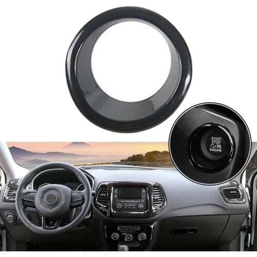 For Jeep Compass 2017-2020 Trim Ring Waterproof Parts Accessories 1 pcs Black Start switch cover